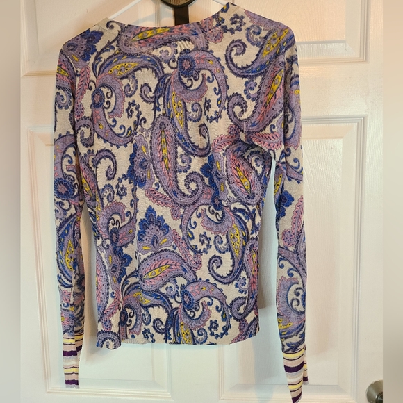 (1429) The Loft Woman's Long Sleeve Blouse, Small Design: Paisley Multi Color - Picture 8 of 14